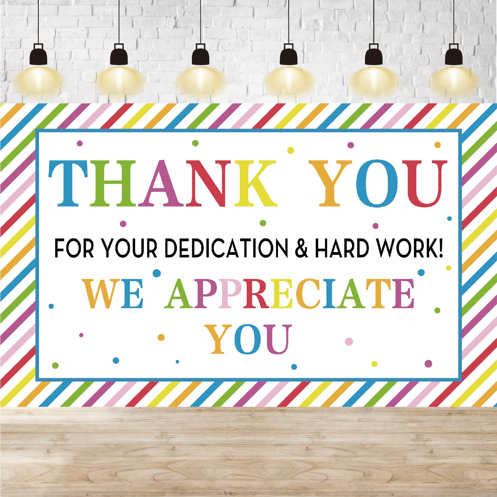 Thank You Decorations For Staff We Appreciate You Banner - Navy Blue ...
