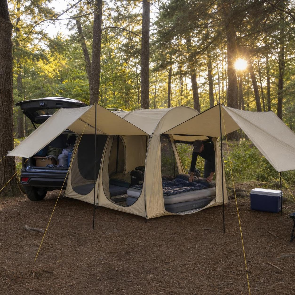 Homyl da Campeggio per SUV, Posteriore per Auto Impermeabile, per Campeggio 5-8 Persone, per vacanze