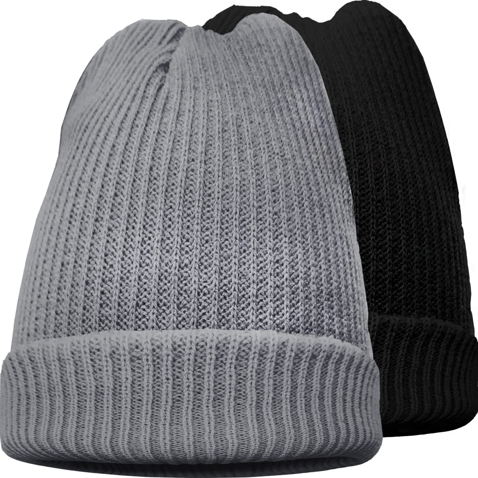 LAKIBOLE2 Pack or 4 Pack Beanie Hats for Men Spring Summer Autumn Winter Slouchy Beanies for Women Teenage