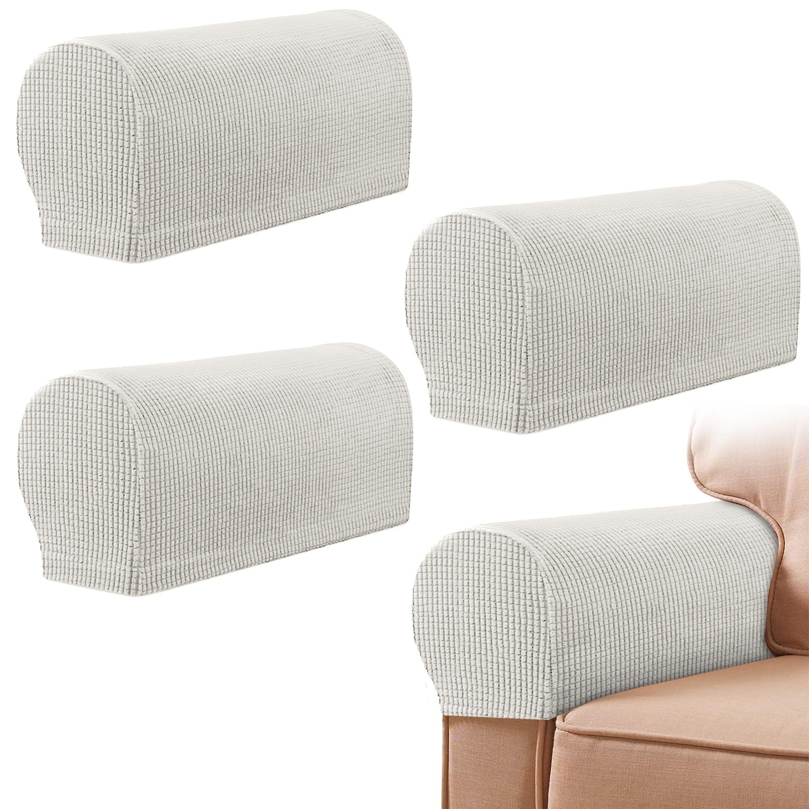 Protectores de muebles elásticos de alta densidad con acabado blanco marfil suave