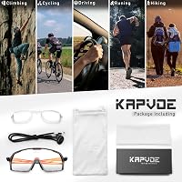 KAPVOE Fotokromatikus Kerékpáros Szemüveg Férfi Női Unisex TR90 Keret UV400 Védelem Sportnapszemüveg Futás Biciklizés MTB Triathlon 5