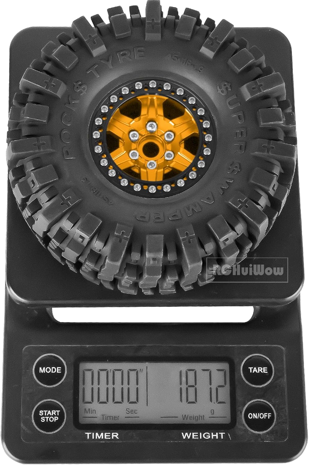1.9 Beadlock rc Tires Wheels for 1/10 TRX4 TRX6 SCX10 90046 AX103007 Gen8 Gen7 D90 VS4-10 MST CFX RC Crawler,1.9 Wheels and Tires Alloy Aluminium Rims w/Rubber Tyres,Gold