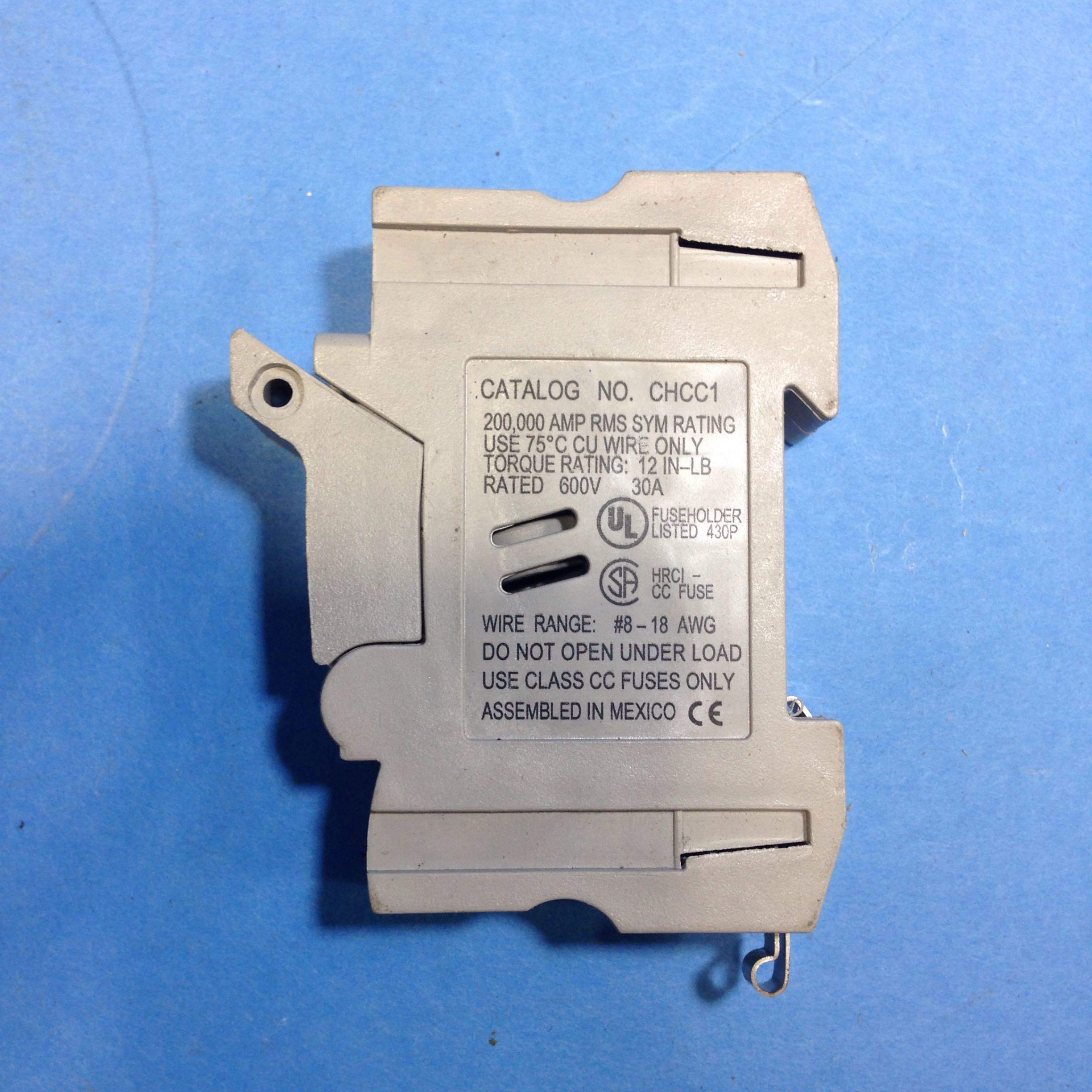 Bussmann Chcc1 Series Fuse Holder 600V 30A 50/60Hz 200Ka Rms Sym Chcc1  Series Fuse Holder: Amazon.com: Tools & Home Improvement