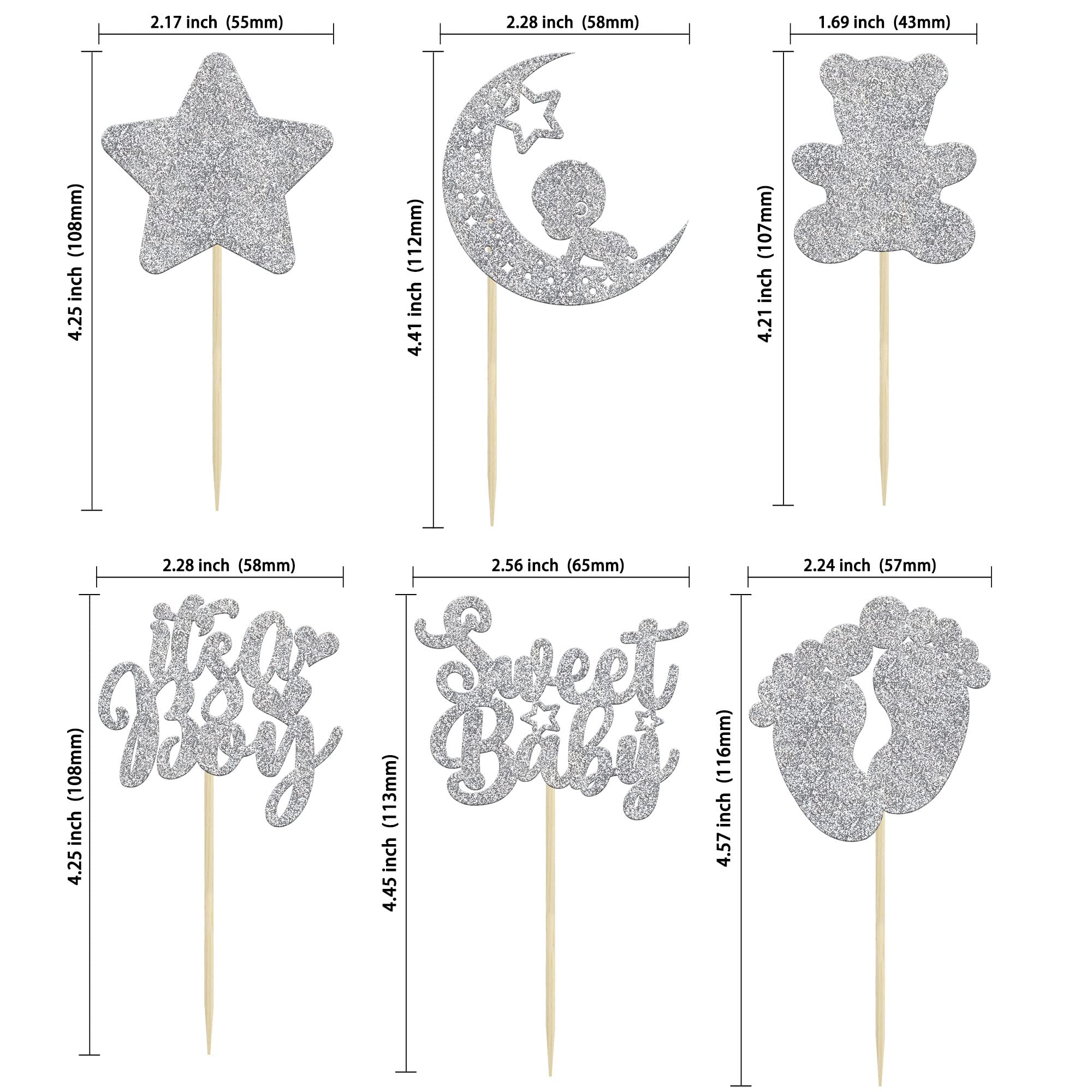 Gyufise Lot De 24 Décorations De Cupcakes Pour Fête