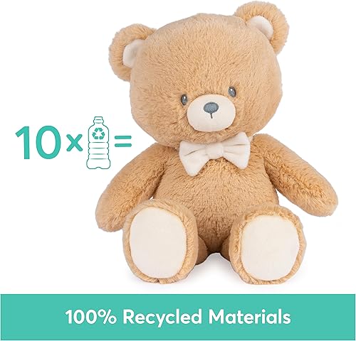 Vista 3 de GUND Oso de peluche sostenible para bebé, animal de peluche hecho de materiales reciclados, regalo para bebés y recién nacidos, marrón, 13 pulgadas