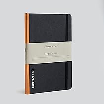 myPAPERCLIP 2022 Weekly Planner, Section Thread Bound, Hand Drawn Hard Back, A5 (148 x 210 mm, 5 x 8.27 in), 2022-Weekly_Planner-D2_Orange