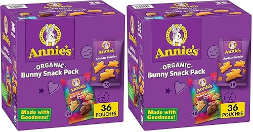 Miniatura 25 de Annie's Organic Cheddar Bunnies - Conejitos horneados de queso cheddar, Graham Snacks