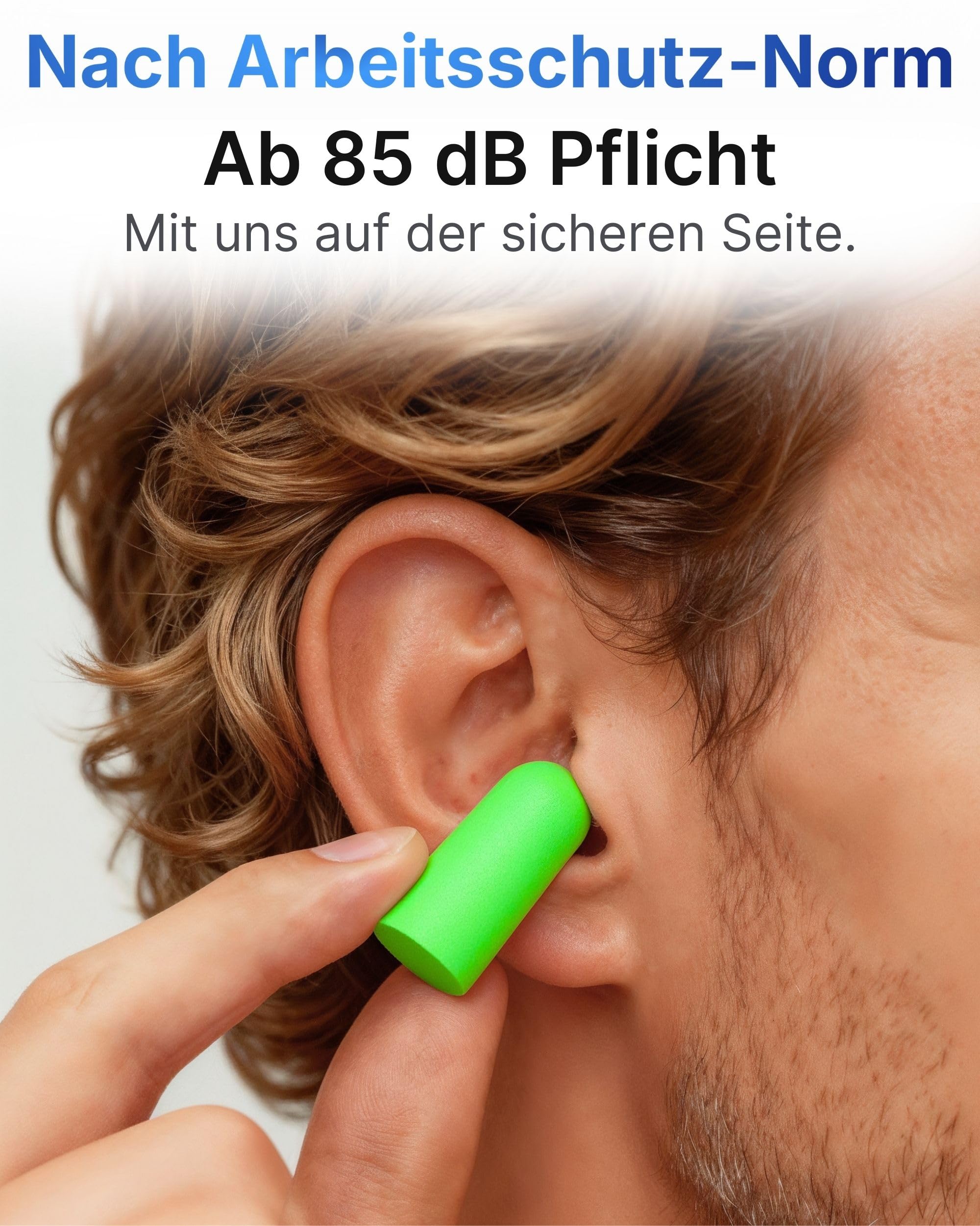 200 pares de tapones para los oídos de trabajo, 37 dB, protección contra el ruido industrial, protección laboral, verde, 165 × 113 × 280 mm