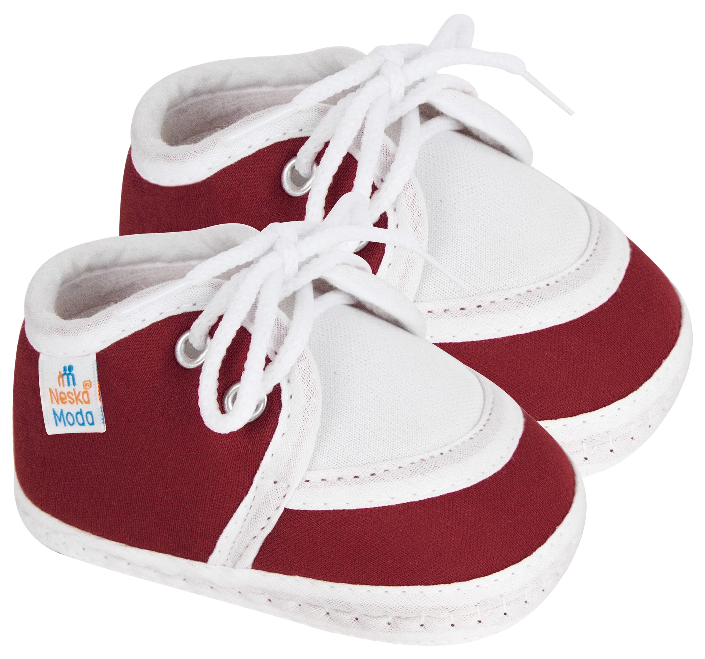Neska Moda Baby Boys & Girls 6 to 12 Months Maroon Cotton Lace Booties (B073Y6391Q) Amazon Price History, Amazon Price Tracker