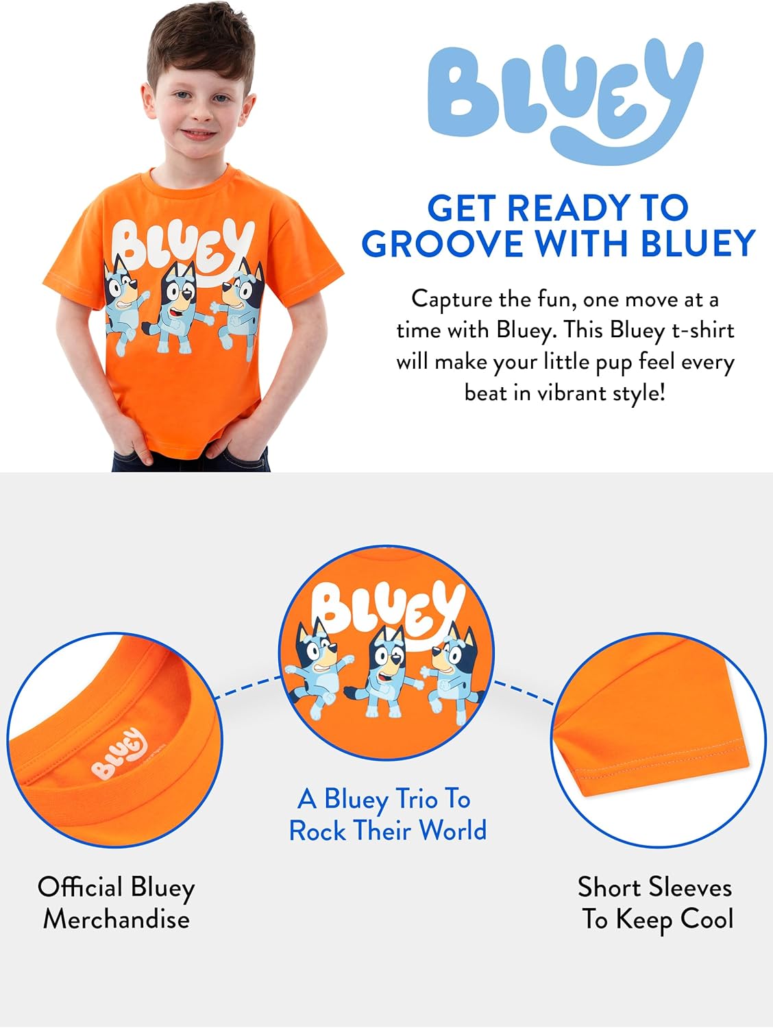 Bluey T-Shirt | Bingo Boys Short Sleeve Shirts | 100% Cotton Tee Shirts for Boys - Image 6