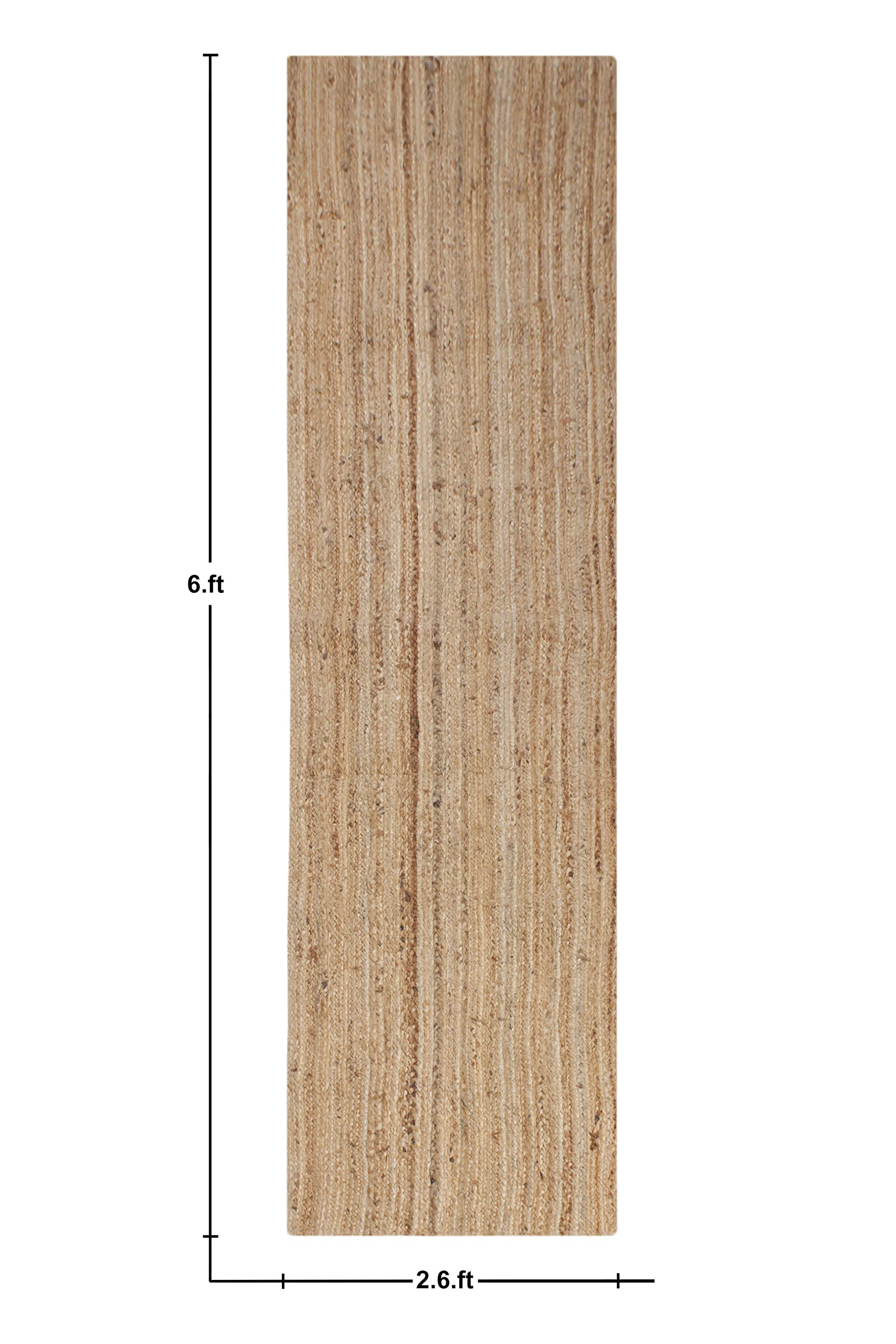 Runner Kilim in iuta naturale 2 x 14 cm tappeto in tessuto piatto intrecciato a mano spesso 0,7 cm per interni ed esterni, perfetto per corridoio, scale, corridoio