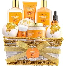 Gifts for Women Gift Basket for Women - 10 Pc Almond Milk &amp; Honey Beauty &amp; Personal Care Set - Home Bath Pampering Package for Relaxing - Spa Self Care Kit - Birthday, Mom, Anniversary Gift