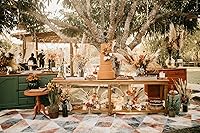 Vista 7 de Decoración de hierba de pampa seca natural, 110 piezas de hierba de pampa que contiene colas de conejo blancas flores secas, flores artificiales