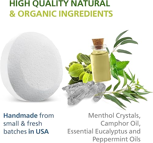 Miniatura 2 de Fabricado en Estados Unidos  18 vaporizadores de ducha comprimidos de vapor extra fuertes para alivio sinusal aromaterapia spa, bombas de ducha