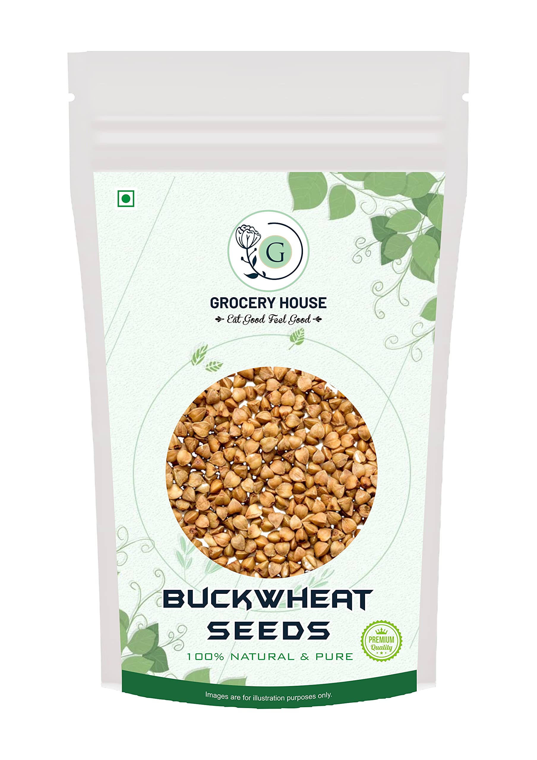 Grocery House Buckwheat Seeds | Gluten Free Buckwheat Groats | Kuttu Giri | Kuttu (PACK OF 2 KG)