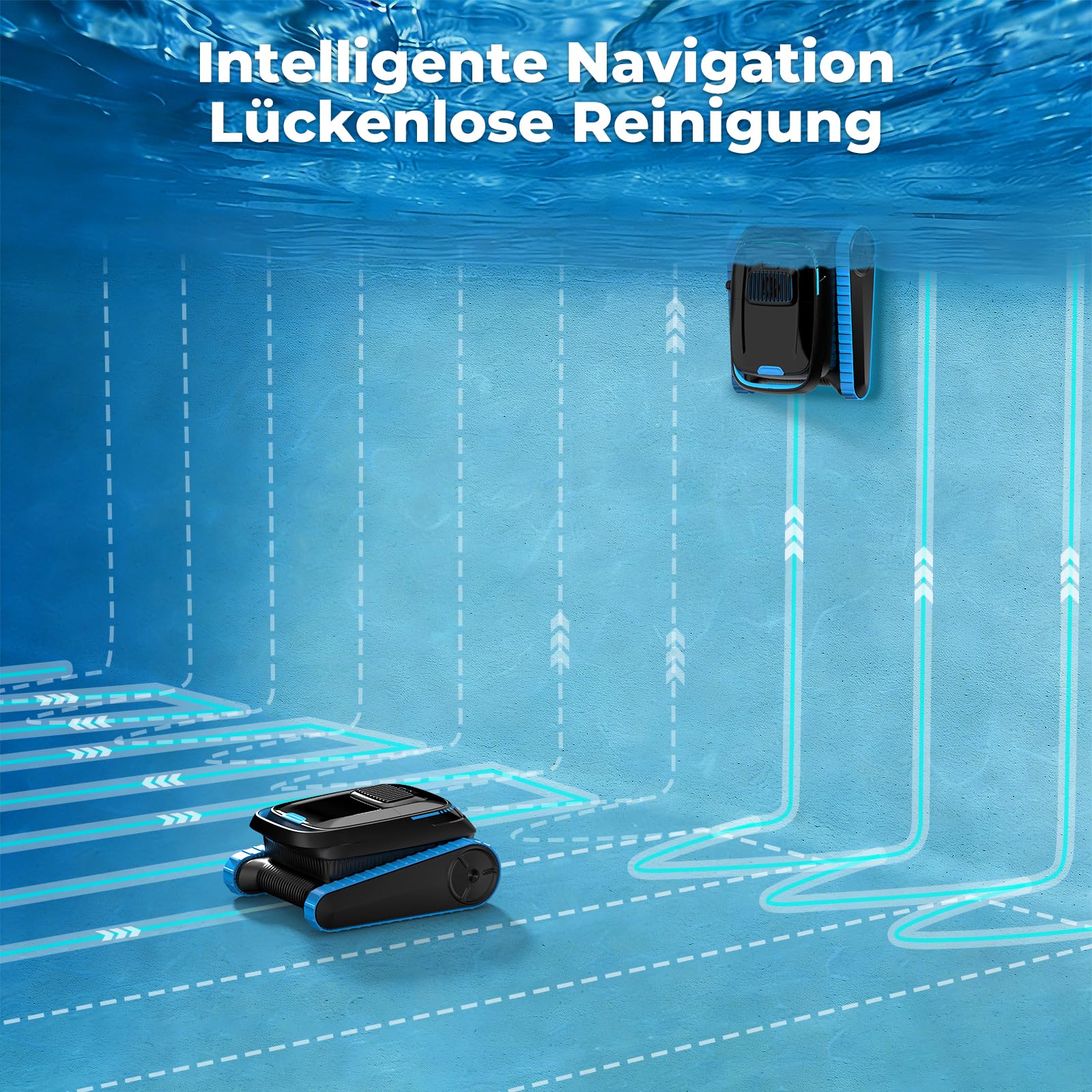 (2026 Upgrade) PC20 Poolroboter Boden und Wand, Wasserlinienreinigung, Intelligenter Navigation, 18927LPH Leistungsstarker Poolsauger mit App-Steuerung, Poolsauger für Pools bis zu 170㎡