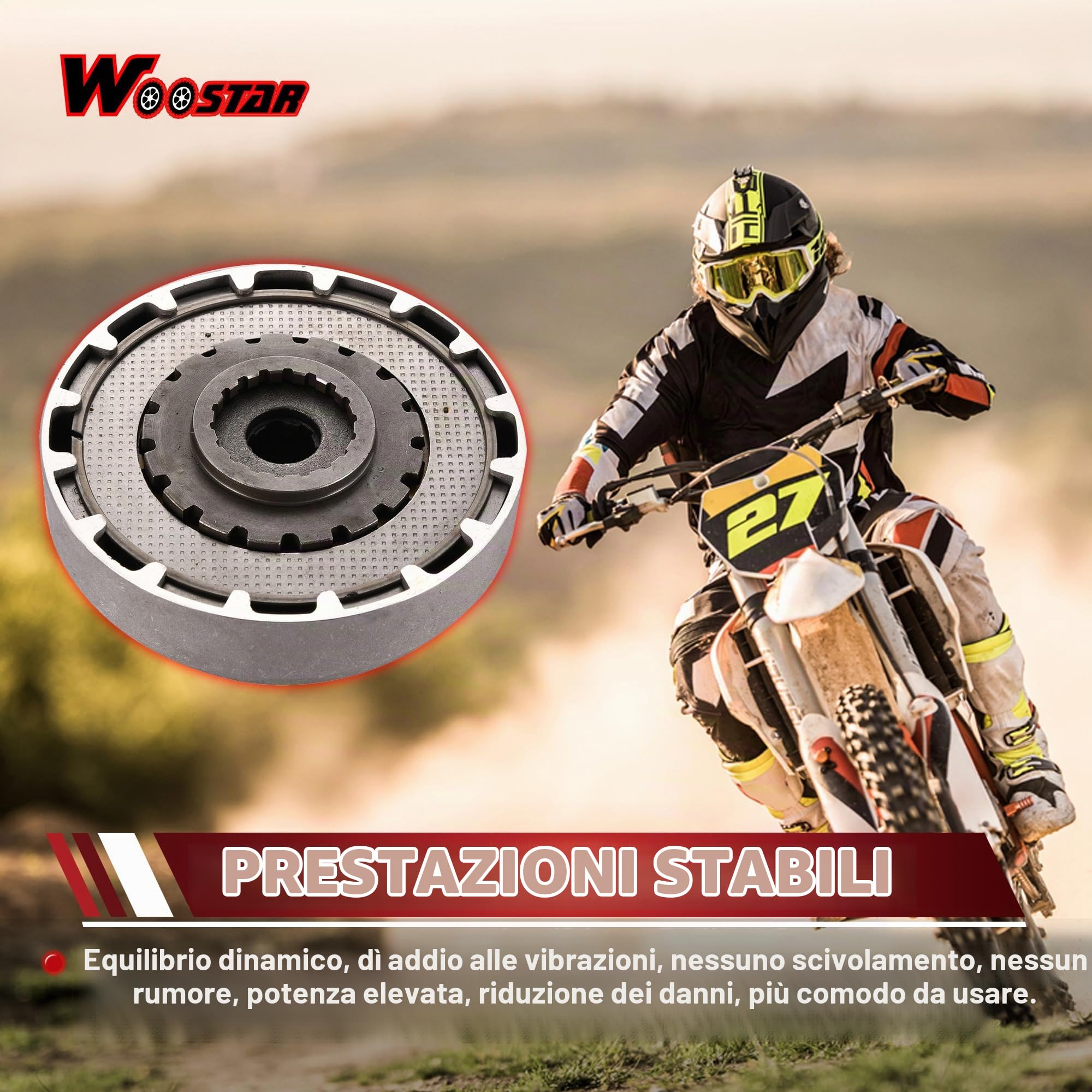 WOOSTAR 18 Denti Gruppo Frizione Sostituzione per 50cc 70cc 90cc 110cc 125cc Cinese Dirt Pit Bike