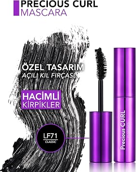 Flormar Hacim Ve Kıvrım Veren Maskara (SİYAH) - Precious Curl Mascara - Lf71 Classic - 8690604197576