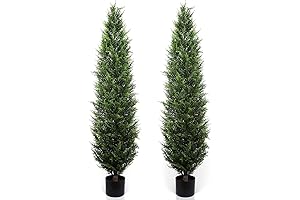 Artificial Cypress Trees | Outdoor Artificial Cedar Topiary - 2 Pack
