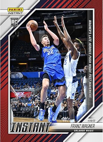 Franz Wagner Orlando Magic Fanatics Exclusive Parallel Panini Instant Late Heroics in Win Single Rookie Trading Card - Limited Edition of 99 -