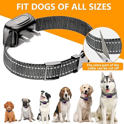 Miniatura 3 de Collar antiladridos para perros grandes, medianos y pequeños, collar de entrenamiento antiladridos con vibración de pitido, dispositivos de control
