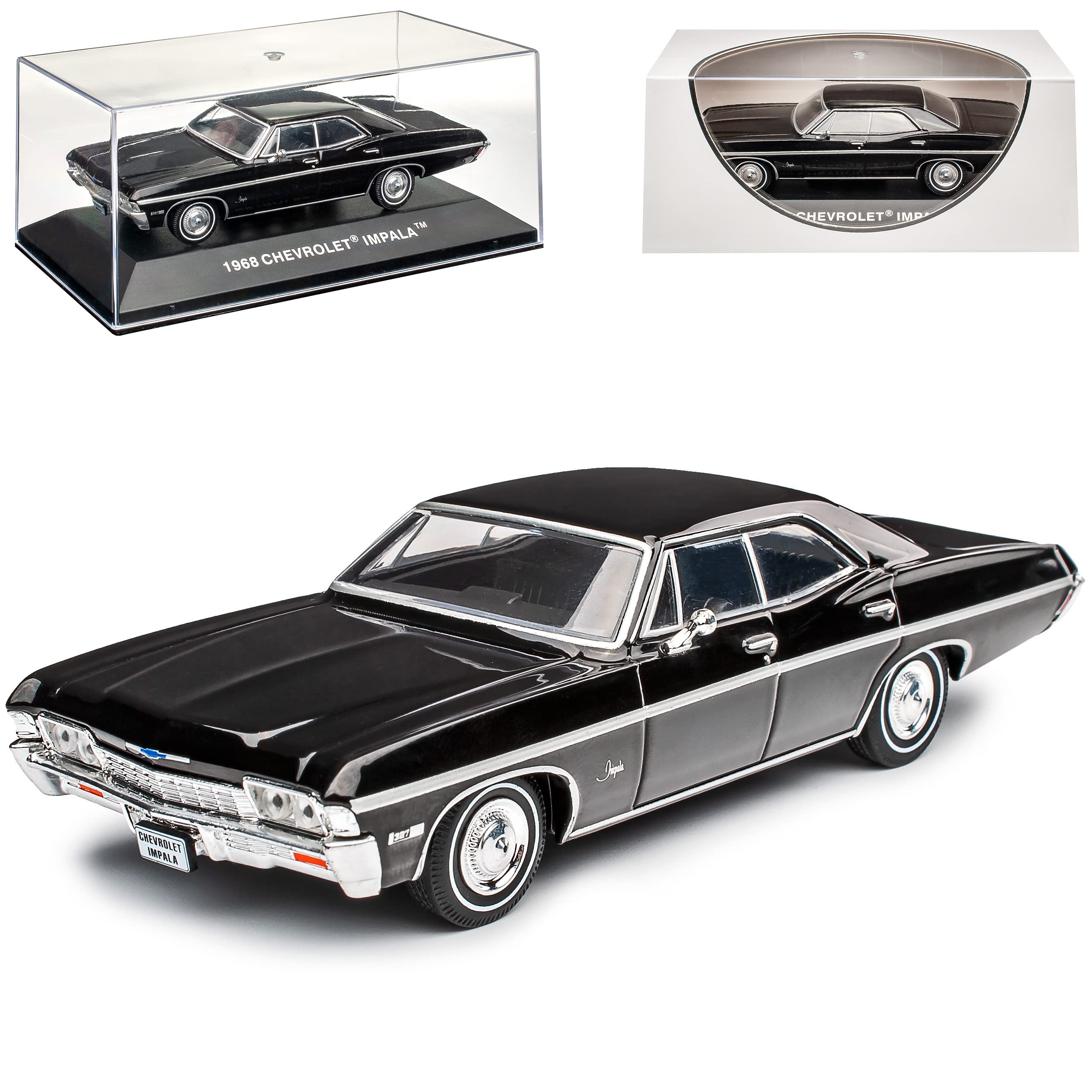 60' Chevy Impala フィギュア付き Ixo Chevrolet Chevy Impala Sedan Black Known from Supernatural 4th