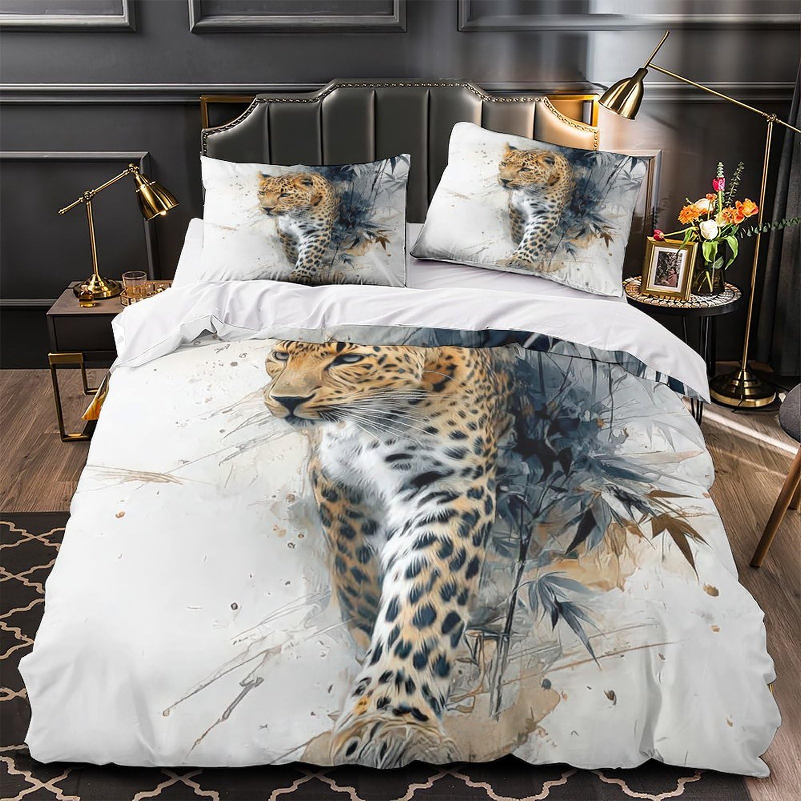 Parure de lit samouraï 3D avec housse de couette double 200x200 cm