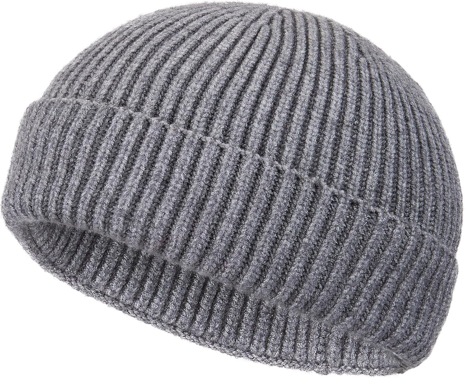 Wool Fisherman Beanies for Men Women, Short Knit Fall Winter Warm Beanie, Watch Cap, Cuffed Trawler Hats, Skull Caps