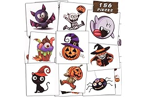 156PCS Halloween Temporary Tattoos for Kids