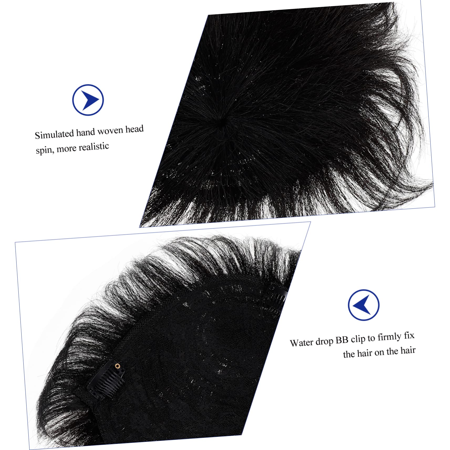 Peluca Masculina para Cubrir Calvo Pieza de Cabello Humano Extensión de Cabello Postiza para Uso Diario