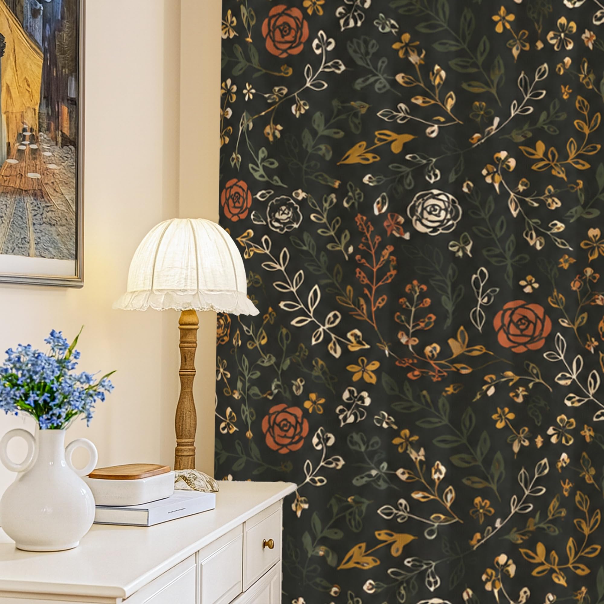 Rideaux occultants motif feuilles d'automne pour instaurer une ambiance cocooning