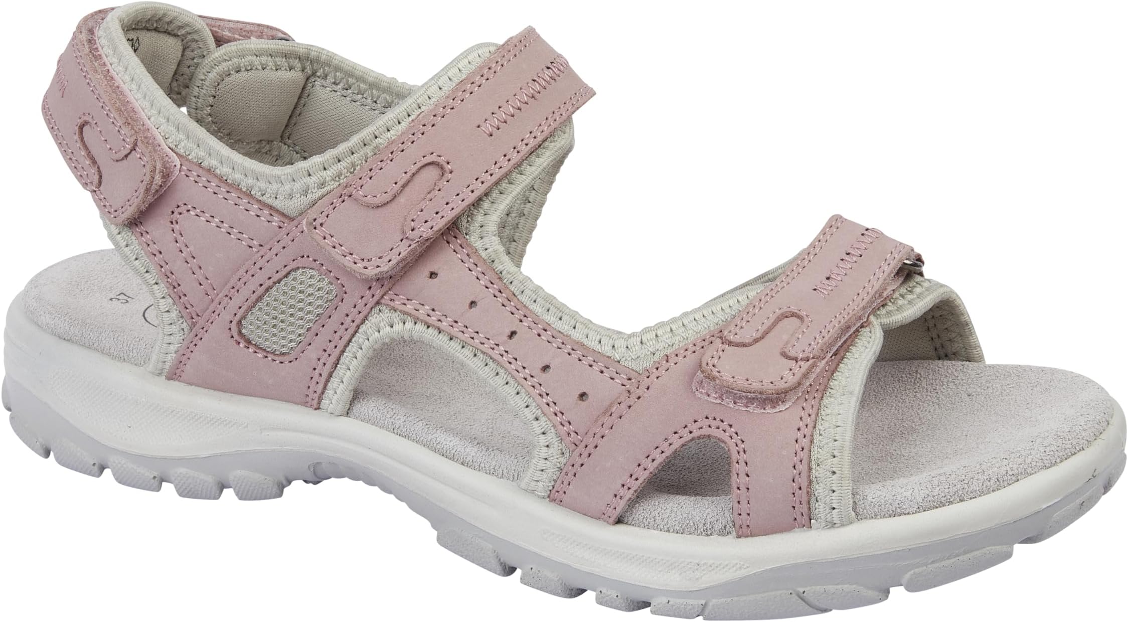 Women’s Nubuck Leather Hiking Sandals, Outdoor Sport Trekking Sandals, Touch and Close Walking Shoes Sizes 4-8’s
