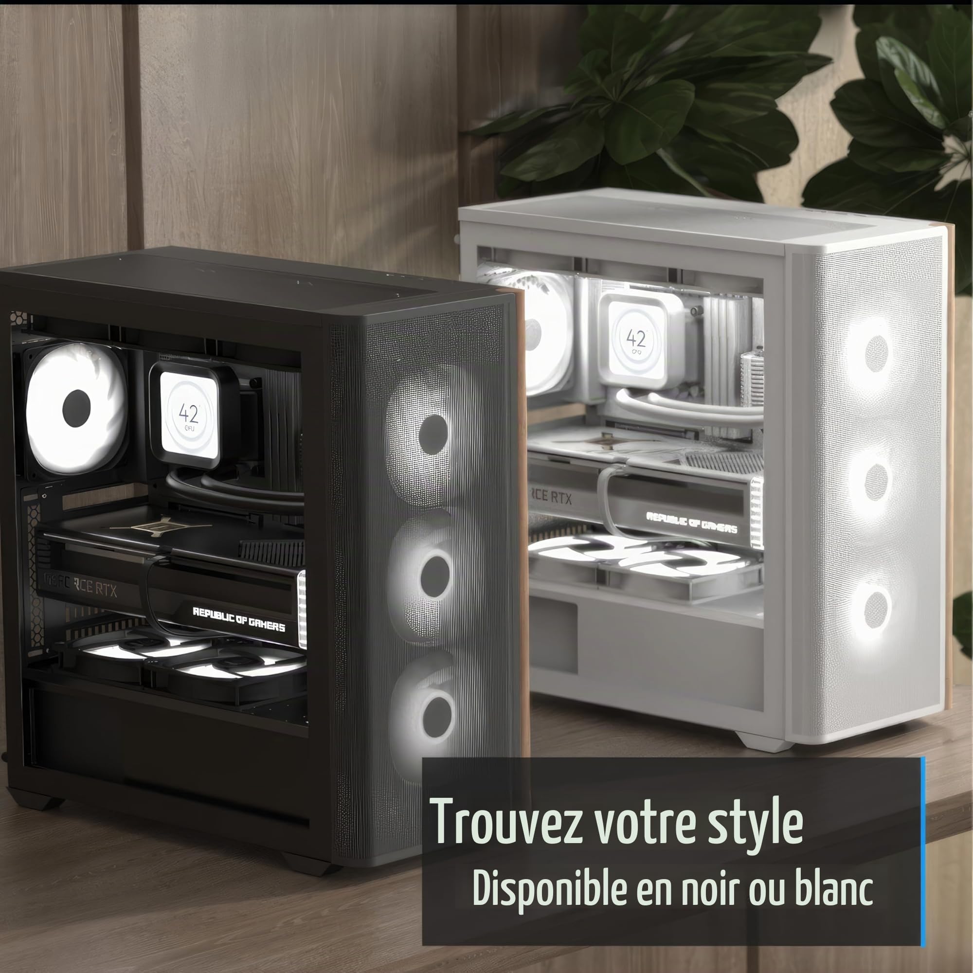 Boitier PC Moyen Tour Aerocool D501A-G-BK V2 (Noir)