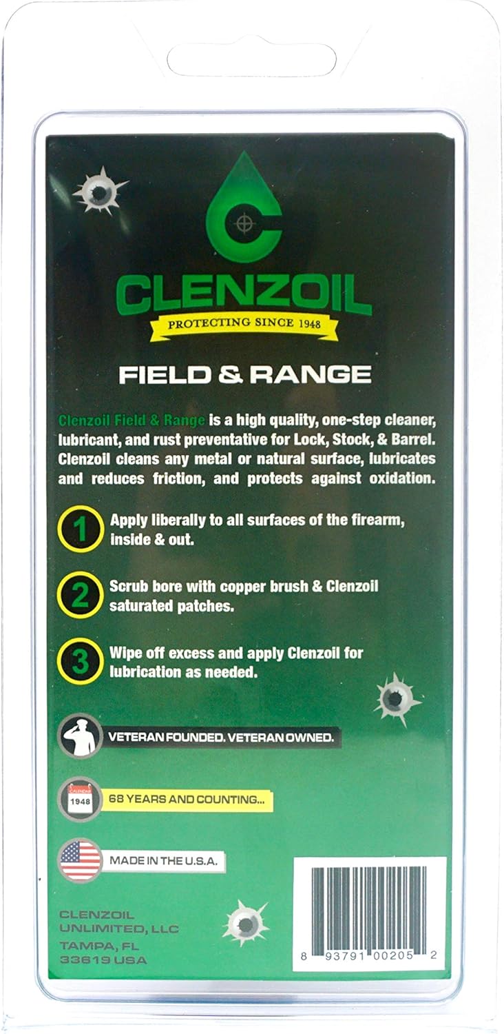 CLENZOIL Field & Range Gun Cleaning Spray & Lubricating Oil | Cleaner Lubricant Protectant [CLP] | Bore Solvent + Lube in One | 2oz. Bottle w/Fine Mist Pump Sprayer, Black 2052 : Sports & Outdoors