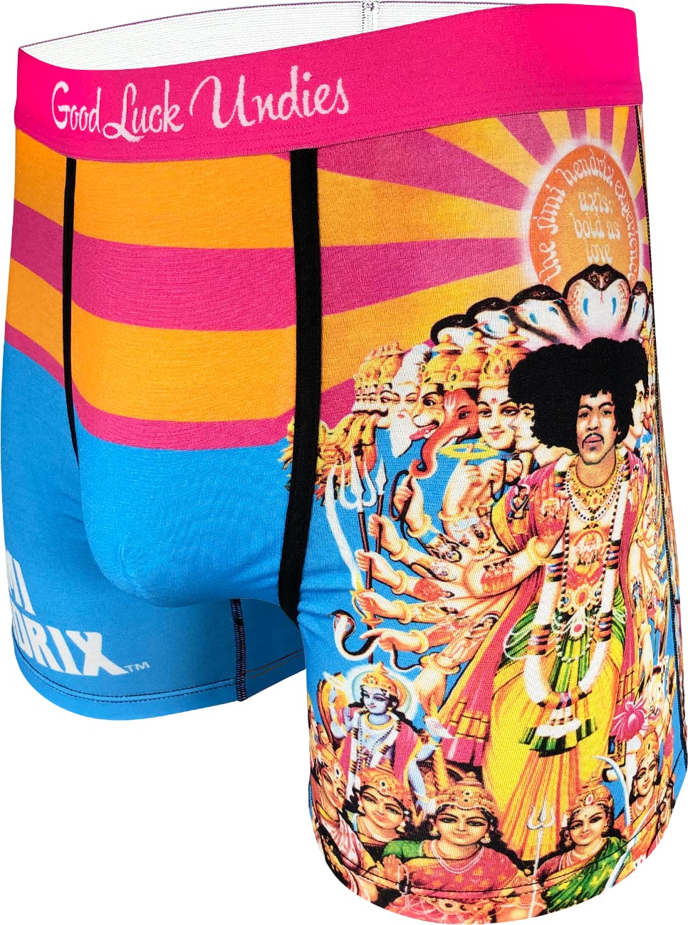 Good Luck Undies Men's Jimi Hendrix Boxer Brief Underwear