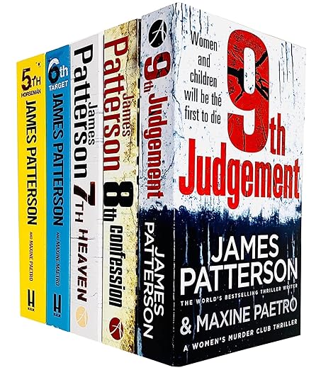 Women Murder Club Series 5 Books Collection Set (9th Judgement, 8th Confession, 7th Heaven, The 6th Target, The 5th Horseman)