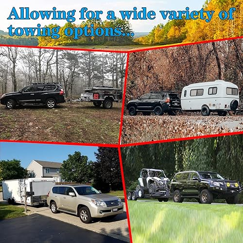 Vista 5 de Receptor de enganche de remolque de clase 3, receptor de enganche de remolque de 2 pulgadas, receptor de enganche de remolque compatible con Lexus