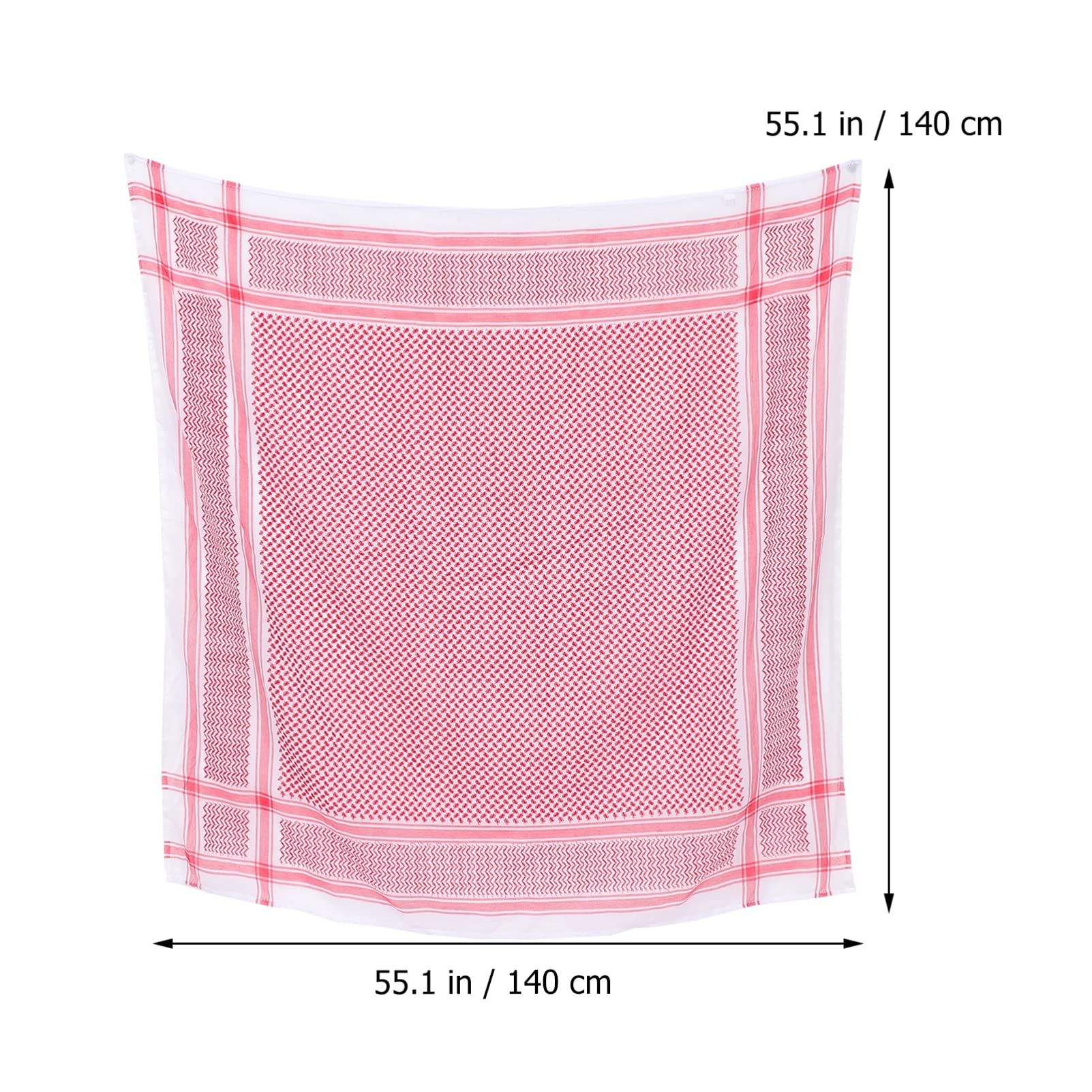 VALICLUD Arabisches Kopftuch Herren 55X55 Zoll Leichter Polyester Keffiyeh Schal Traditionelle Arabische Kopfbedeckung Muslimischer Headwrap Für Ramadan Und Alltag