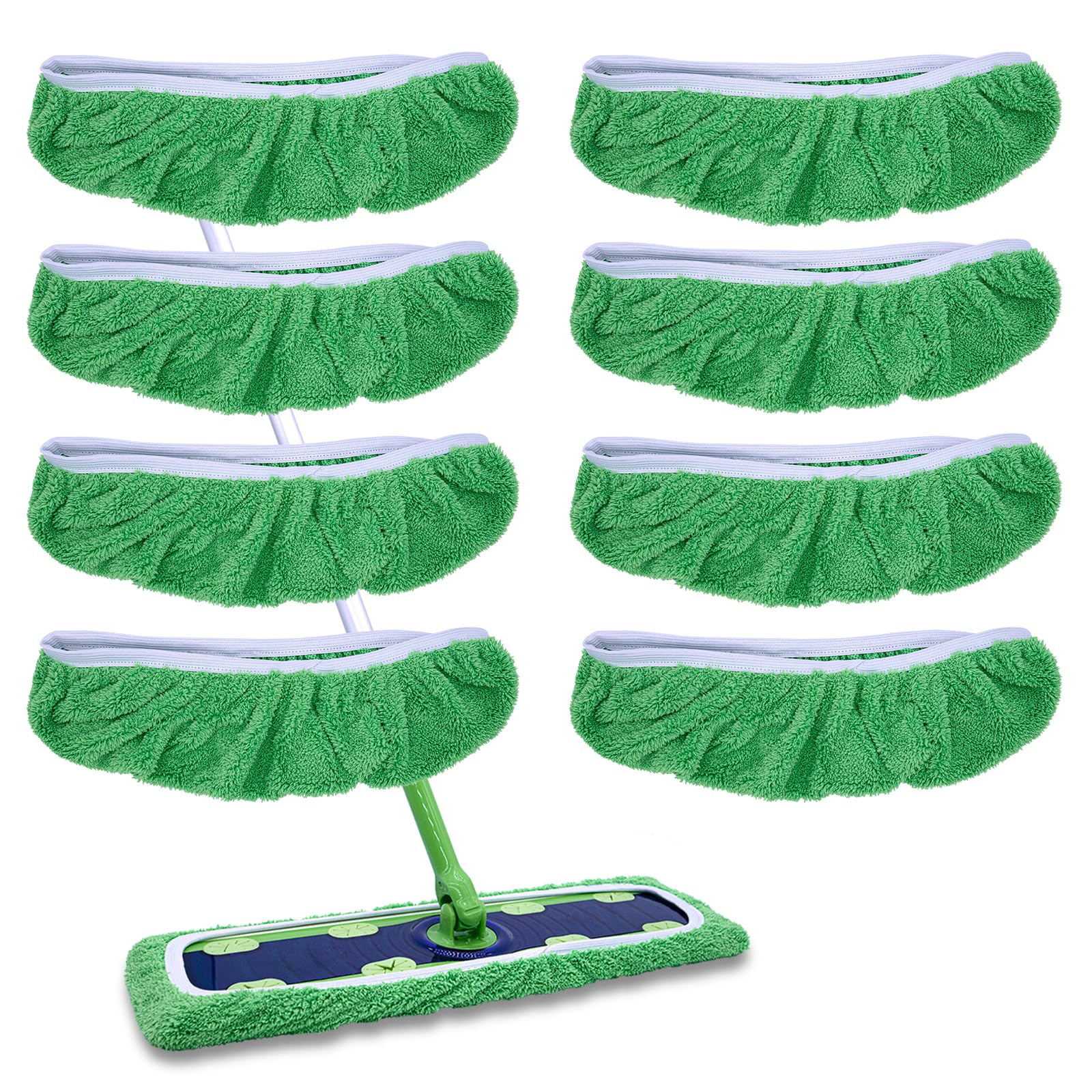 RuannoClean XL Mop Pads Compatible with Swiffer XL Dry Sweeping Cloths, Reusable Wet Pads Refill X-Large Size Fits for Swiffer XL Wet Pads Refills -
