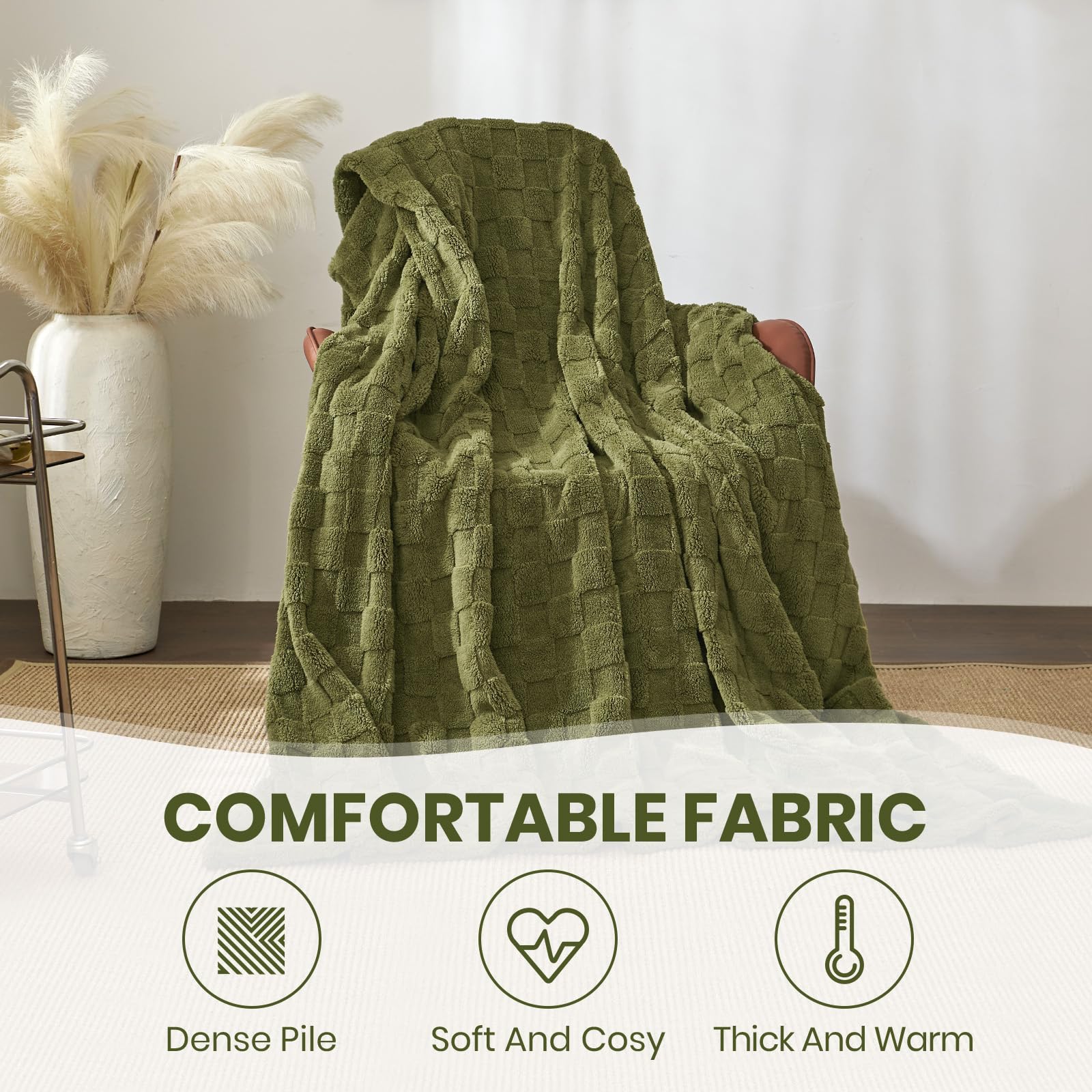 Good Nite Coperta Pile Plaid a Scacchi - Coperta Letto Matrimoniale e Singolo, Coperta Divano, Coperta Quattro Stagioni Morbido Accogliente e Caldo Saldo per Primavera Estiva Autunno Inverno