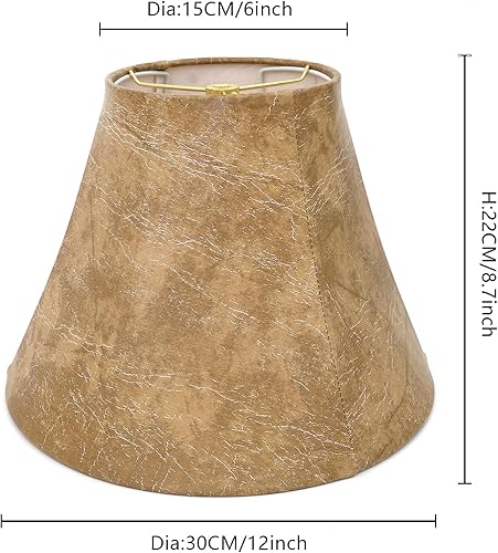 Miniatura 2 de NUODITOS Juego de 2 pantallas de lámpara amarillas de repuesto, pantallas de tela para candelabros, lámparas de mesa, lámparas de pie, pantallas