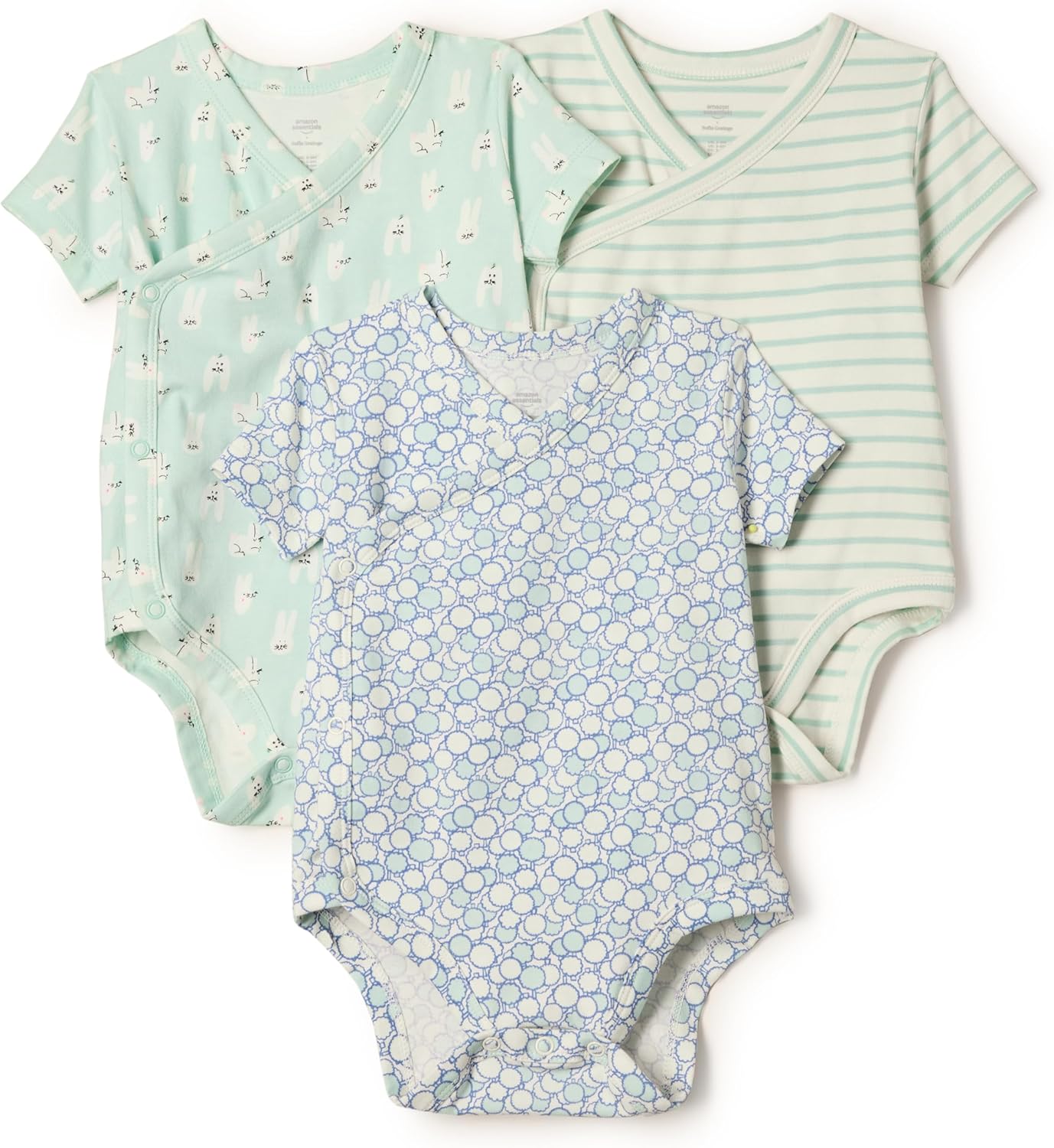 Amazon Essentials x Sofia Grainge Unisex Babies' Side Snap Short Sleeve Bodysuit