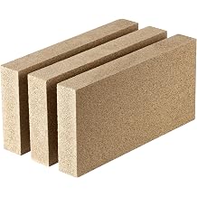 3-Pack Fire Bricks,9"x4.5"x1.25" FireBrick, 2700F for Wood Stove Fireplaces