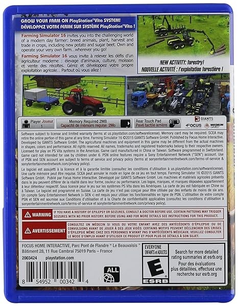 Amazon Com Farming Simulator 16 Playstation Vita Maximum Games Llc Video Games