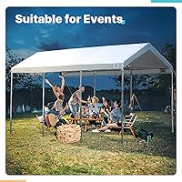 Vista 8 de Advance Outdoor - Toldo de 10 x 20 pies, resistente, para auto, toldo portátil, garaje, tienda de campaña para fiestas, refugio para bote, altura