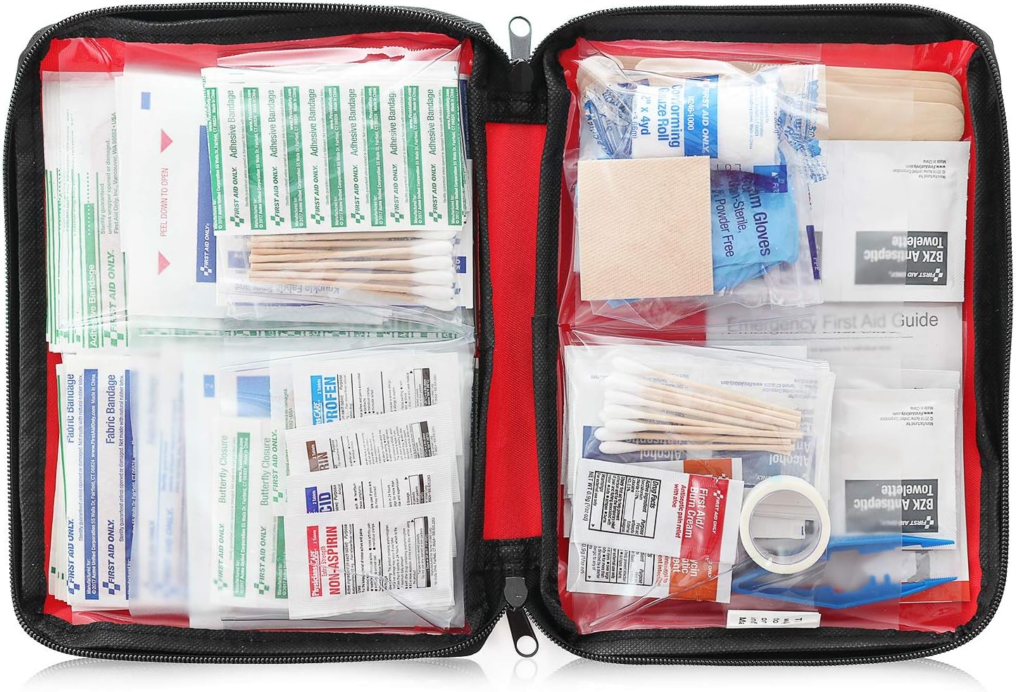 First Aid Only All-Purpose Medical First Aid Kit, 320 Pieces Emergency kit of First aid Supplies (Red-320 Count)