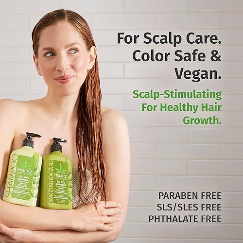 Miniatura 9 de Hempz Acondicionador de biotina, piña dulce y melón de miel, para el crecimiento del cabello finofino y fortalecimiento del cabello seco, dañado y