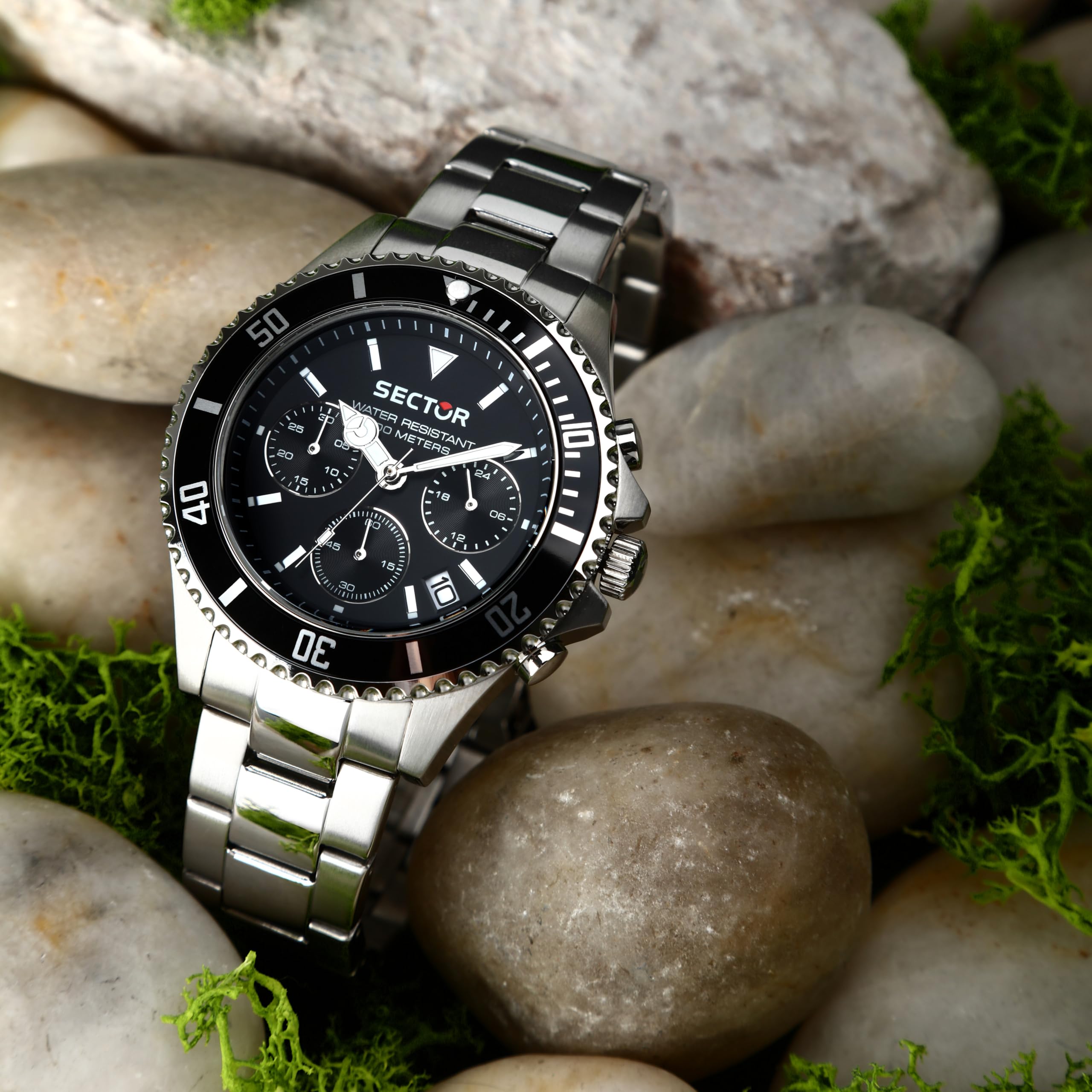 Sector No Limits Orologio da uomo, Collezione Sector 230, movimento al quarzo, cronografo, in acciaio - R3273661006