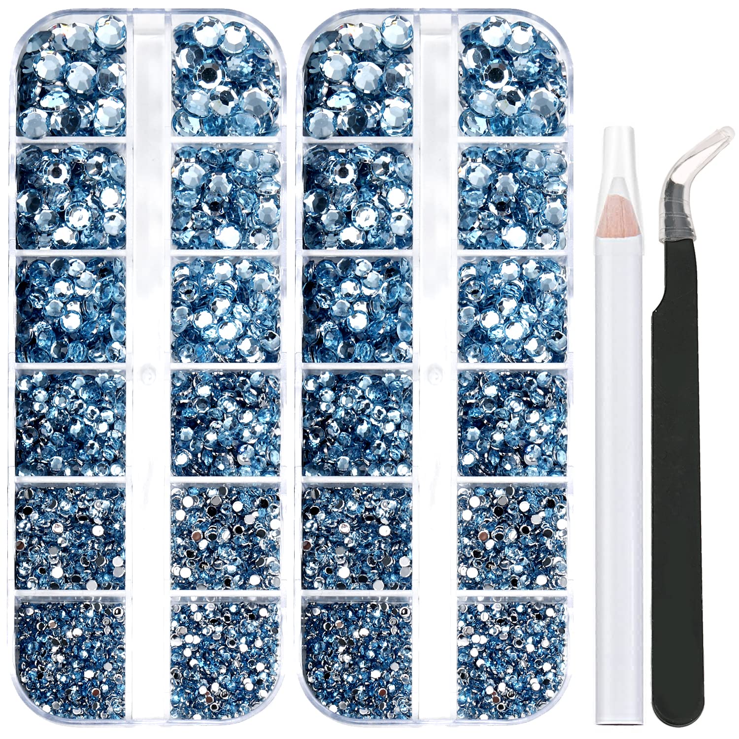 5320-teiliges Nageldesign-Set Mit Strasssteinen In 6 Größen – Inkl. Aufbewahrungsbox Und Werkzeug