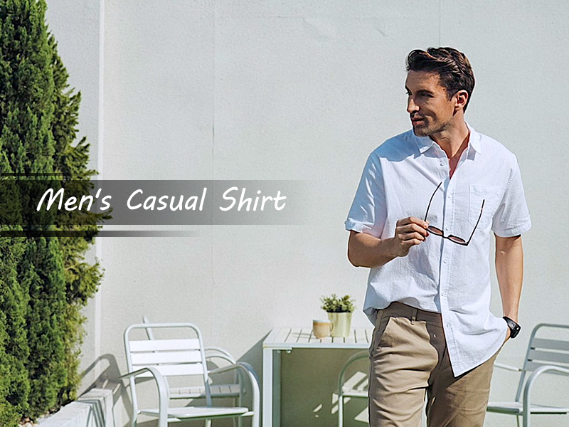 Amazon.com: JEKAOYI Button Down Short Sleeve Linen Shirts for Men